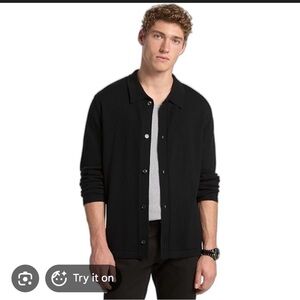 Vince Merino Button-Front Cardigan
Color: HEATHER BLACK
Size: L